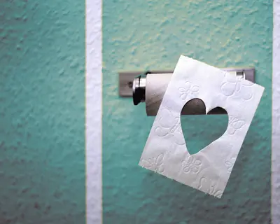 Toilettenpapier mit Herz