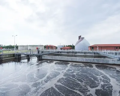 Ansicht des Klärwerks Magdeburg / Gerwisch